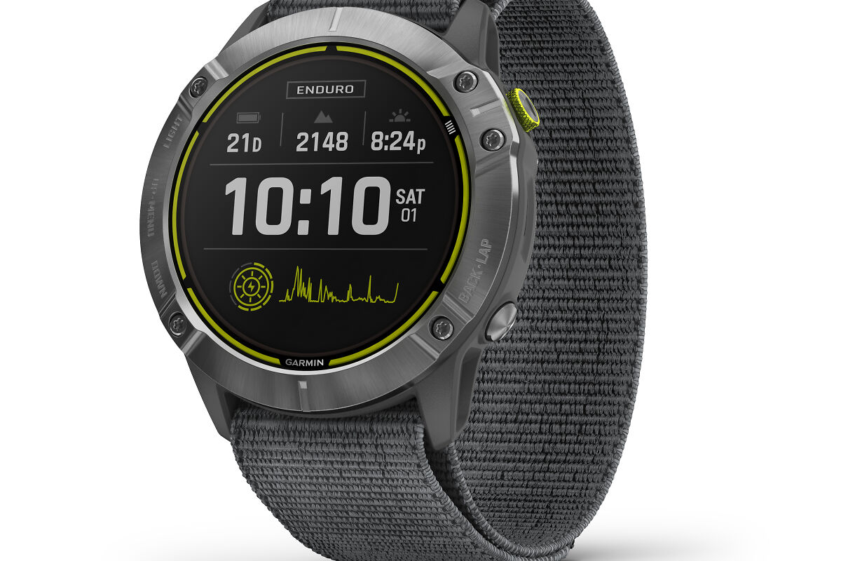Garmin Enduro - Steel with Gray UltraFit Nylon Strap