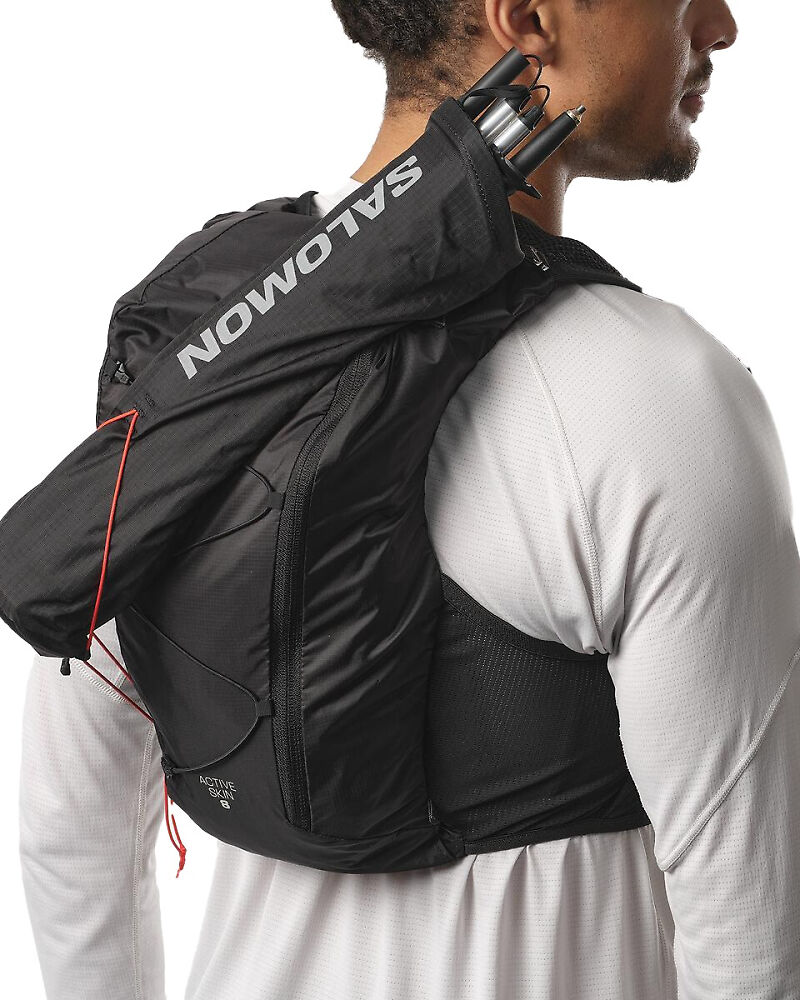 SALOMON ACTIVE SKIN 8 ブラック　SOFTFLASK 2本 Salomon Active Skin 8 | Free Shipping $99+ | Fleet Feet