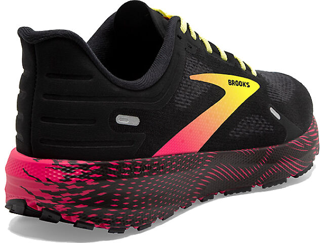 Size 9 - Brooks Launch 9 Black Yellow Pink Running Shoe Men SAMPLE Men main image 3