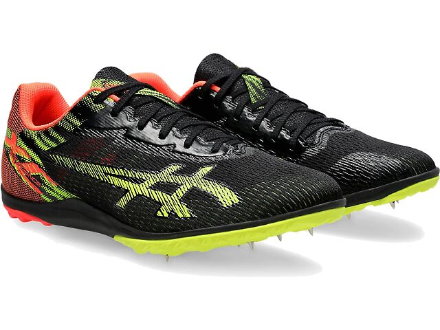 ASICS Resurgence XC Mens 11.5 Black Pink Track Cross Country Spikes 1093A181 RESURGENCE XC | Unisex | Black/Black | Track & Field Shoes  main image 4