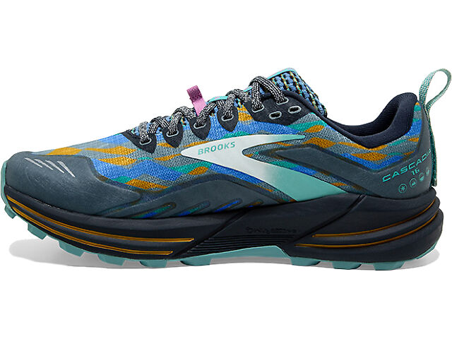 Brooks Homme Cascadia 16 Sneaker Titan/Peacoat/Nightlife - Chaussures Trail 41 EU | Amorti Maximal Et Traction Terrain Accidenté