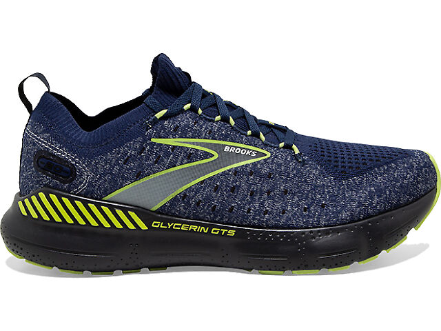 Brooks Glycerin StealthFit 20 Men\'s Running Shoes Blue Yellow 1103841D404 Size 9 Brooks Glycerin 20 Blue for sale | eBay main image 4