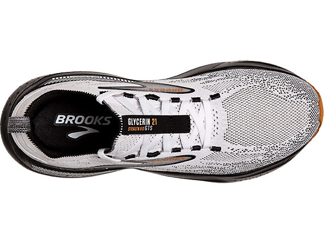 Brooks Men\'s Glycerin 21 Stealth Fit Lace Up Shoes Wht/Gry/Blk Size:11.5 205T Brooks Men main image 3