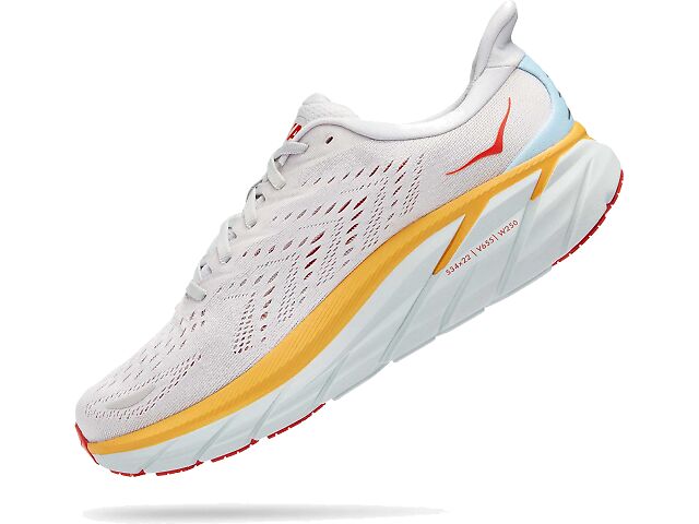 Hoka Clifton 8 Running Shoes Mens 13 White Yellow Red Cushioned Athletic Sneaker Mens running shoes Hoka One One CLIFTON 8 white | AD Sport.store main image 4