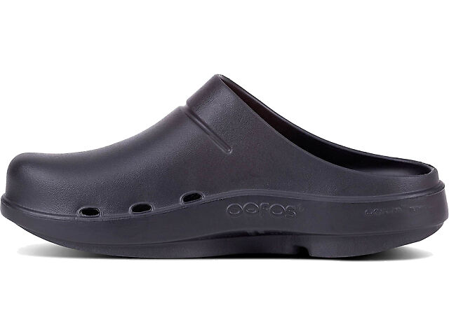 OOFOS OOcloog Men\'s Recovery Clogs Shoes Size 13 Black Hospital Nurse Doctor OOFOS OOcloog Plus Active Recovery Clog - Black – Seliga Shoes main image 2