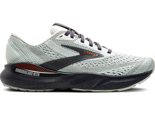 Brooks Adrenaline GTS Running Shoes - Light Gray & Black Brooks Gray Black Adrenaline GTS Mens 13 Wide Running Race  main image 2