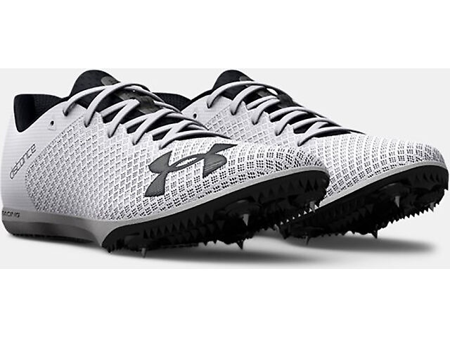 Under Armour Unisex Kick Distance 4 Track Spikes White sz. M10/W11. UA Kick Distance 4 Unisex Track Spikes | Under Armour main image 4